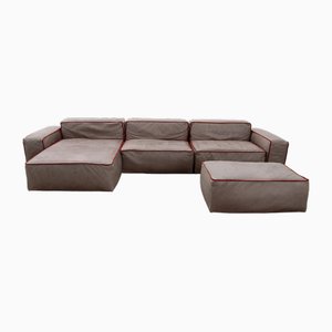 Italian Riff Modular Sofa in Leather from Flexteam, 1999, Set of 4-EZZ-1821062