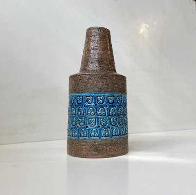 Italian Rimini Blue Stoneware Vase by Aldo Londi for Bitossi, 1960s-LCR-1706012