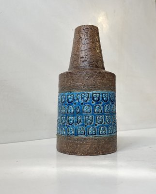 Italian Rimini Blue Stoneware Vase by Aldo Londi for Bitossi, 1960s-LCR-1706012