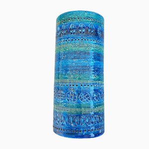 Italian Rimini Blue Vase from Bitossi, 1960s-QDP-910493