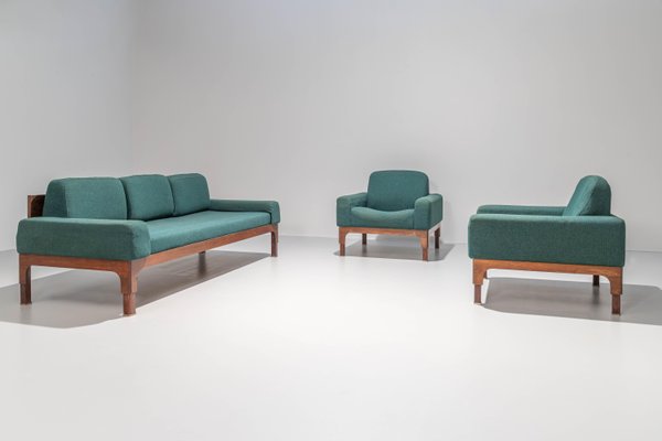 Italian Romantica Living Room Set in Walnut by Piero Ranzani for Elam, 1950s, Set of 3-ITV-1299199