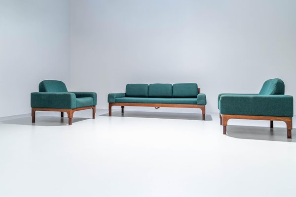 Italian Romantica Living Room Set in Walnut by Piero Ranzani for Elam, 1950s, Set of 3-ITV-1299199