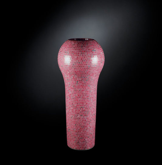 Italian Rosa Baby Low-Density Polyethylene Sakata Vase with Bisazza Mosaic from VGnewtrend