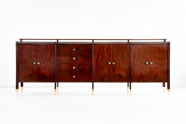 Italian Rosewood and Brass Sideboard by Carlo de Carli for Luigi Sormani, 1964-FMT-595745