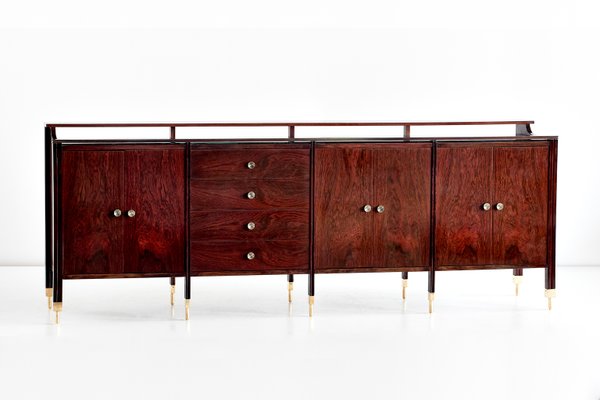 Italian Rosewood and Brass Sideboard by Carlo de Carli for Luigi Sormani, 1964-FMT-595745