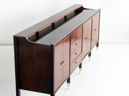 Italian Rosewood and Brass Sideboard by Carlo de Carli for Luigi Sormani, 1964-FMT-595745