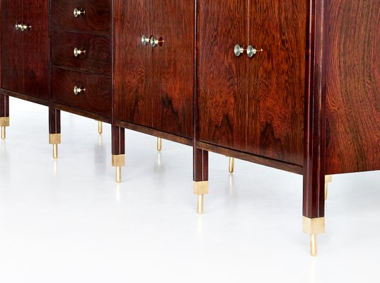 Italian Rosewood and Brass Sideboard by Carlo de Carli for Luigi Sormani, 1964-FMT-595745