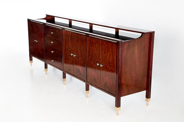 Italian Rosewood and Brass Sideboard by Carlo de Carli for Luigi Sormani, 1964-FMT-595745