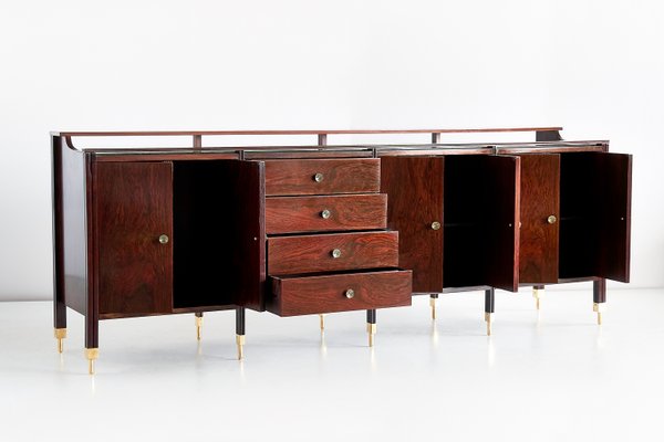 Italian Rosewood and Brass Sideboard by Carlo de Carli for Luigi Sormani, 1964-FMT-595745