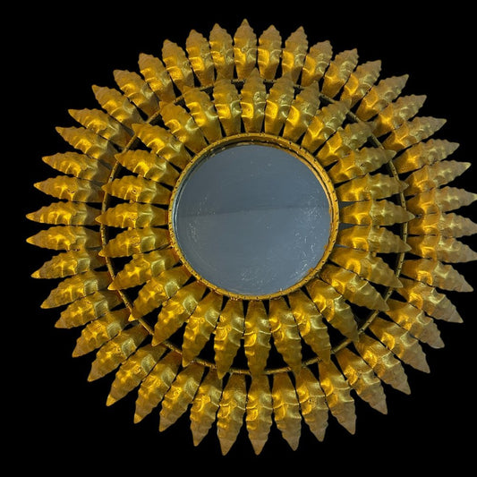 Italian Round Sun Mirror, 1950s