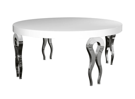 Italian Round Table Silhouette in Wood and Steel from VGnewtrend