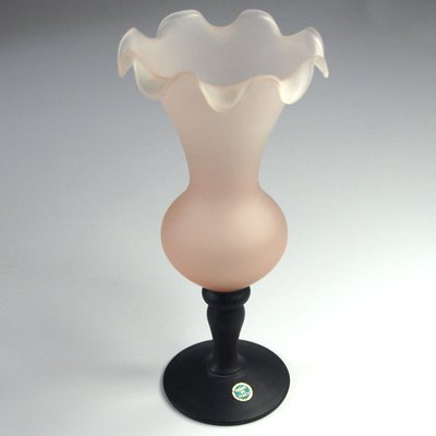 Italian Satin Glass Vase, 1970s-GIW-1356746