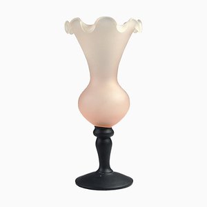 Italian Satin Glass Vase, 1970s-GIW-1356746