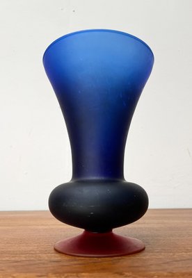 Italian Satinato Series Glass Vase attributed to Carlo Moretti, 1970s-UAH-1763638