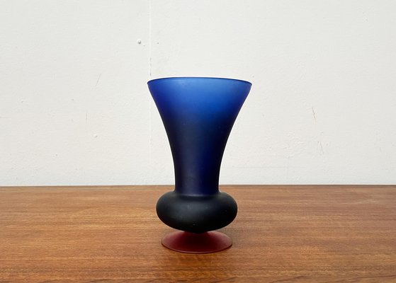 Italian Satinato Series Glass Vase attributed to Carlo Moretti, 1970s-UAH-1763638