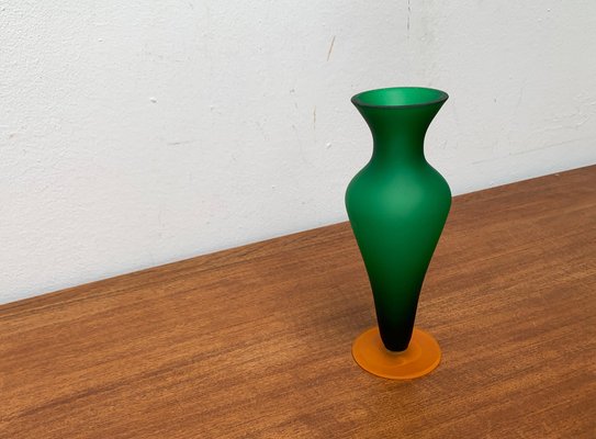 Italian Satinato Series Glass Vase attributed to Carlo Moretti, 1970s-UAH-1716603