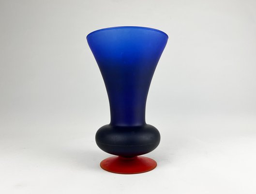 Italian Satinato Series Glass Vase attributed to Carlo Moretti, 1970s-UAH-1763638