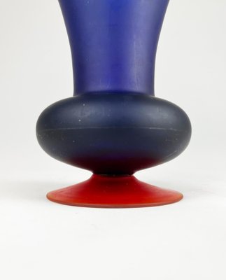 Italian Satinato Series Glass Vase attributed to Carlo Moretti, 1970s-UAH-1763638