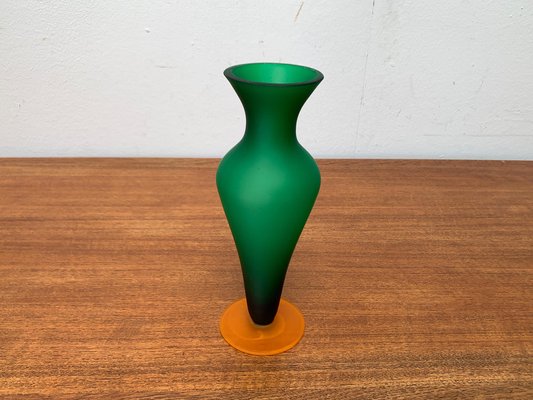 Italian Satinato Series Glass Vase attributed to Carlo Moretti, 1970s-UAH-1716603