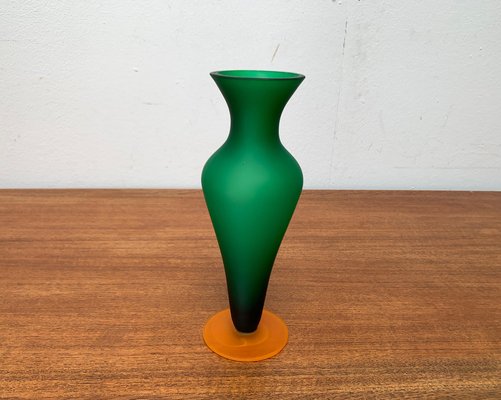 Italian Satinato Series Glass Vase attributed to Carlo Moretti, 1970s-UAH-1716603