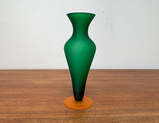 Italian Satinato Series Glass Vase attributed to Carlo Moretti, 1970s-UAH-1716603