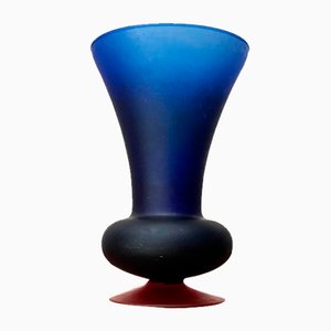 Italian Satinato Series Glass Vase attributed to Carlo Moretti, 1970s-UAH-1763638