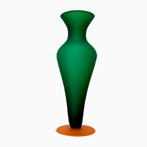 Italian Satinato Series Glass Vase attributed to Carlo Moretti, 1970s-UAH-1716603