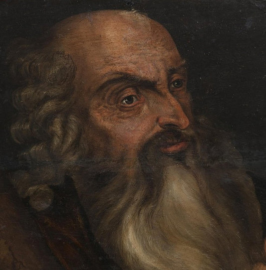 Italian School Artist, Apostle, 17th Century, Oil on Wood, Framed