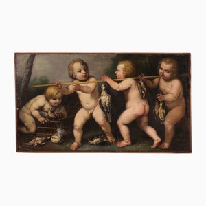 Italian School Artist, Cherub Games, 1670, Oil on Canvas-RP-1820792