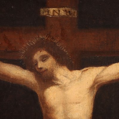 Italian School Artist, Crucifix, 1600s, Oil on Canvas-VMM-1713315