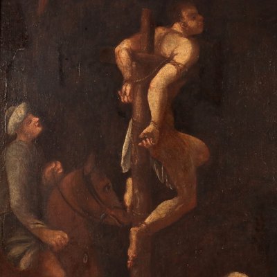 Italian School Artist, Crucifix, 1600s, Oil on Canvas-VMM-1713315