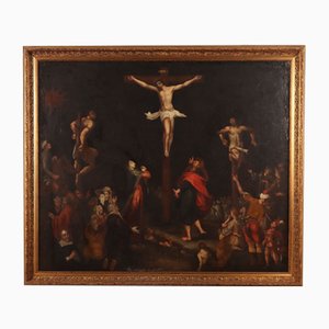 Italian School Artist, Crucifix, 1600s, Oil on Canvas-VMM-1713315