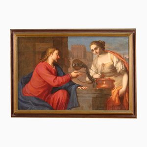 Italian School Artist, Jesus and the Samaritan Woman at the Well, 17th Century, Oil on Canvas-RP-1796404