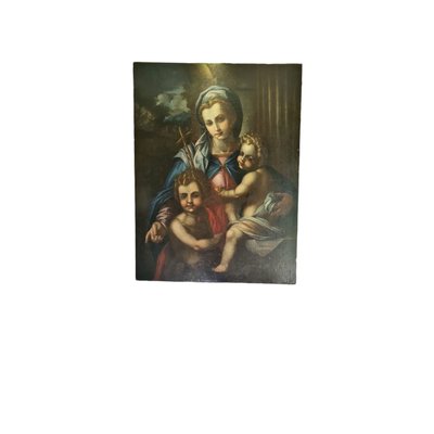 Italian School Artist, Madonna with Children, 1800s, Oil on Canvas-TCS-2040156