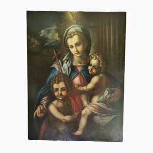 Italian School Artist, Madonna with Children, 1800s, Oil on Canvas-TCS-2040156