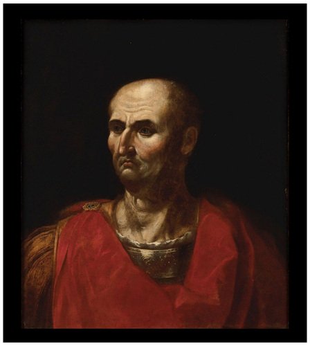 Italian School Artist, Portrait of Emperor Vespasian, 17th Century, Oil on Canvas