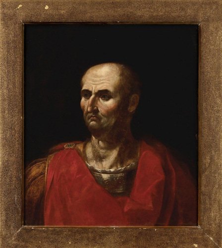 Italian School Artist, Portrait of Emperor Vespasian, 17th Century, Oil on Canvas