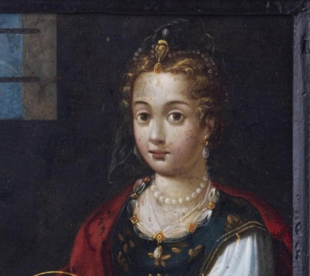 Italian School Artist, Salome with the Head of Saint John the Baptist, 1600s, Painting, Framed