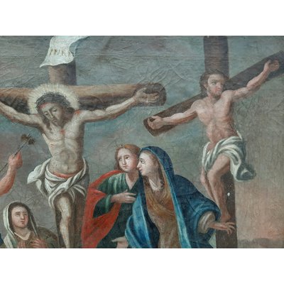 Italian School Artist, The Crucifixion, 1800s, Oil on Canvas-BEW-2023611