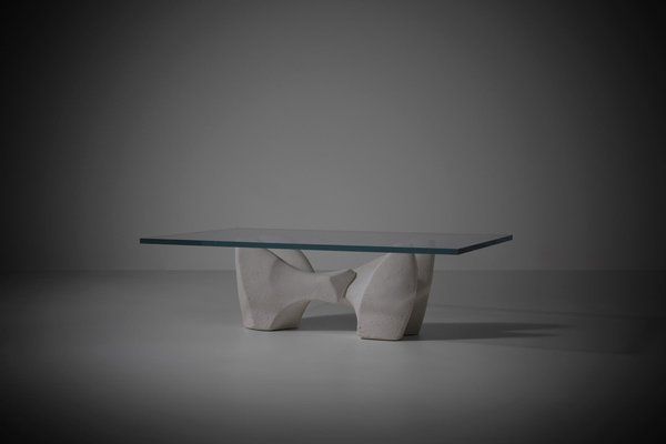 Italian Sculptural Concrete Coffee Table, 1970s-CO-1764144