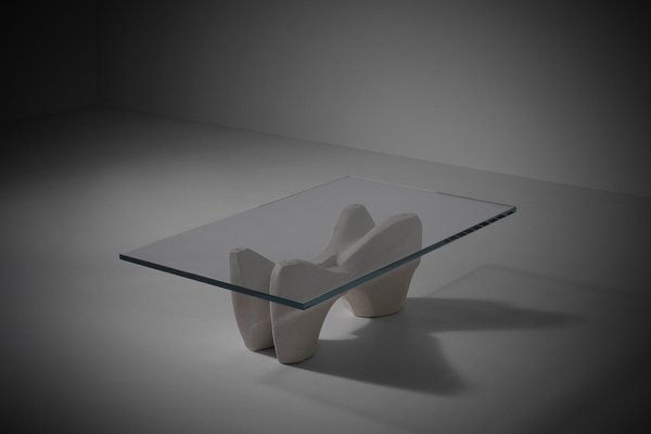 Italian Sculptural Concrete Coffee Table, 1970s-CO-1764144