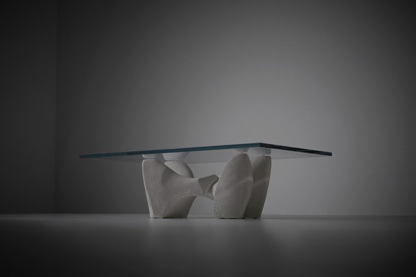 Italian Sculptural Concrete Coffee Table, 1970s-CO-1764144