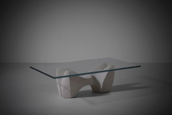 Italian Sculptural Concrete Coffee Table, 1970s-CO-1764144