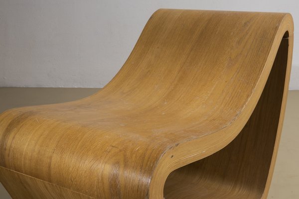 Italian Sculptural Session in Curved Wood, 1970s-BUB-1807161