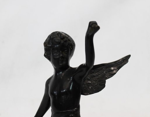 Italian Sculpture of Angelic Motif in Patinated Bronze, 1930s-UY-690565