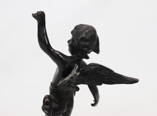 Italian Sculpture of Angelic Motif in Patinated Bronze, 1930s-UY-690565