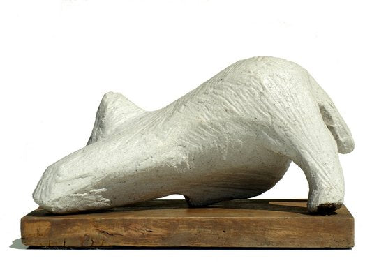 Italian Sculpture of Cat by Gino Cosentino for Litoceramica Piccinelli, 1930-KGD-1793787