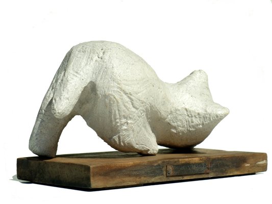 Italian Sculpture of Cat by Gino Cosentino for Litoceramica Piccinelli, 1930-KGD-1793787