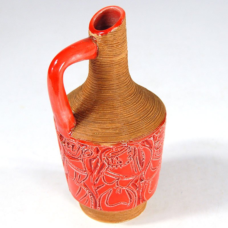 Italian Sgraffito Vase from Fratelli Fanciullacci, 1970s