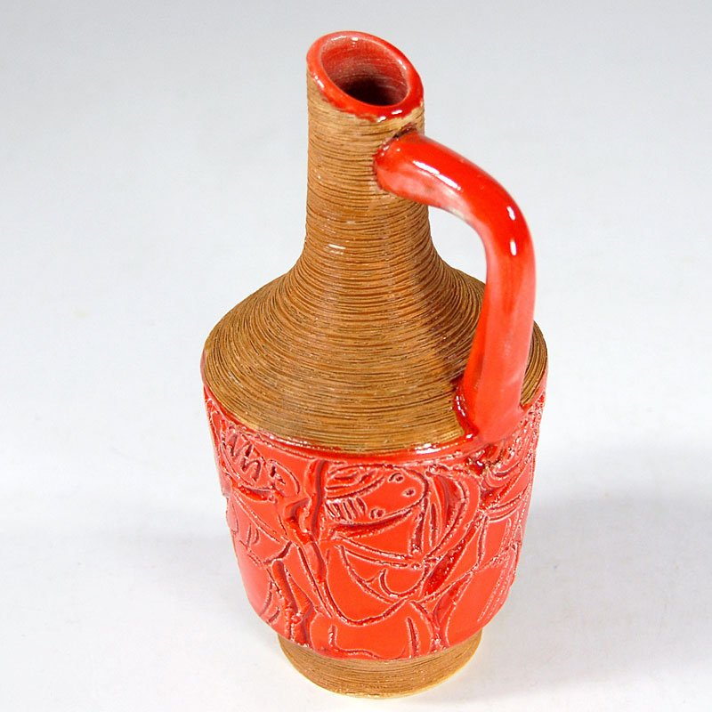 Italian Sgraffito Vase from Fratelli Fanciullacci, 1970s